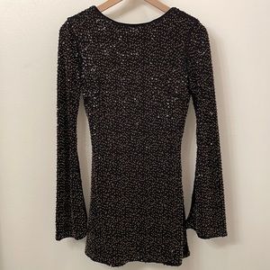 NBD Smyth Dress in Black & Brass